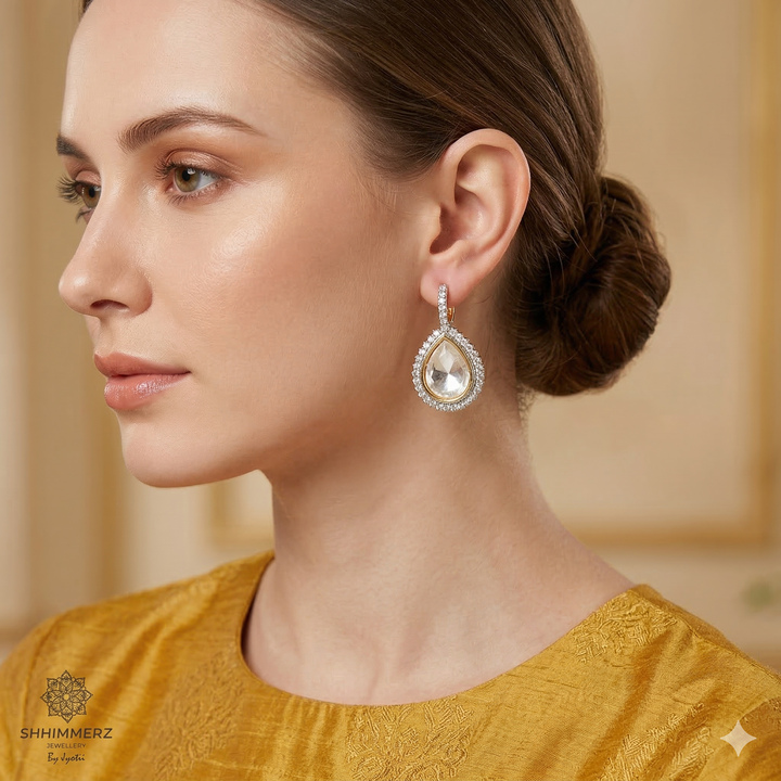 Pear Kundan Drops