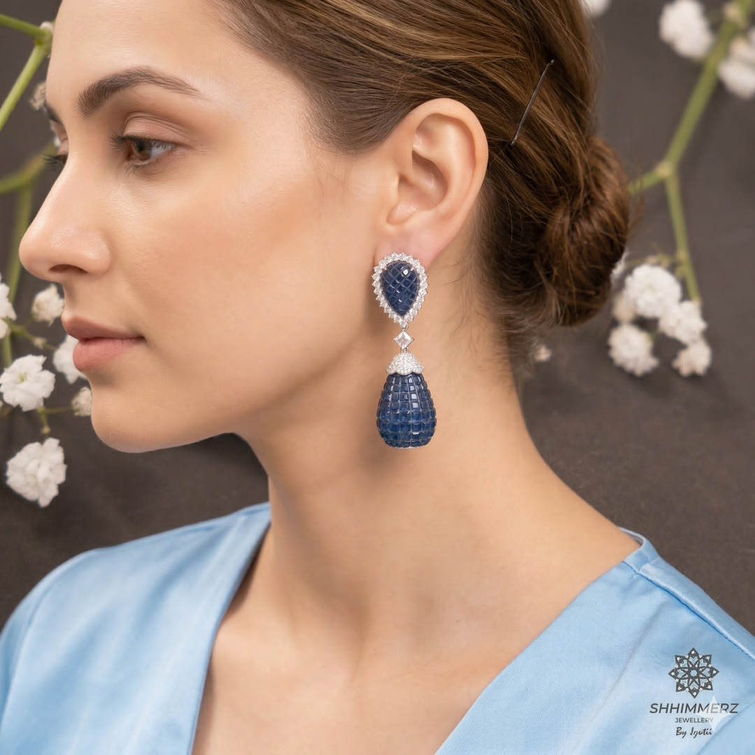 Dropped Shaped Invisible Earrings