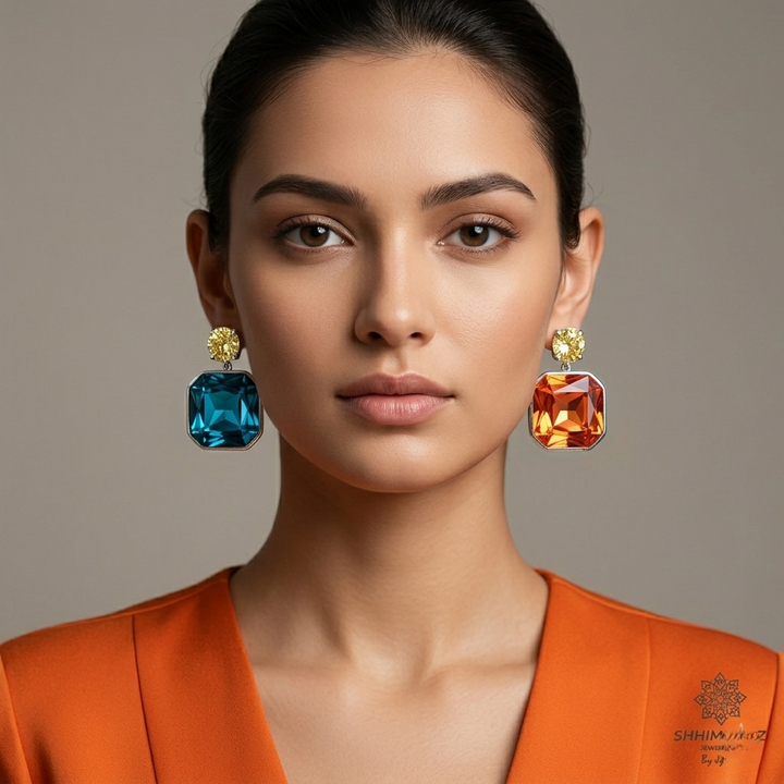 Double Swarovski Earrings
