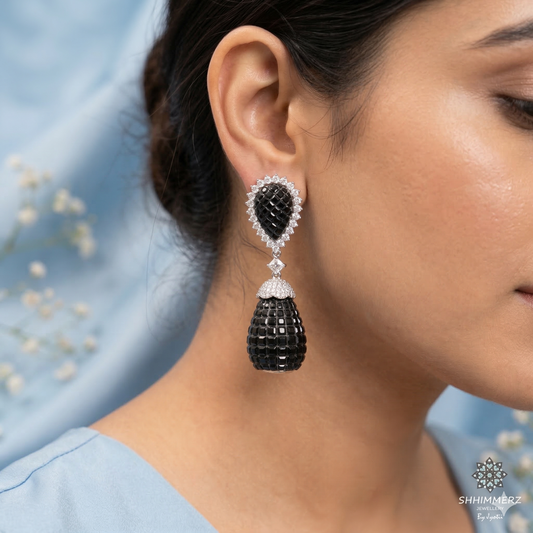 Dropped Shaped Invisible Earrings