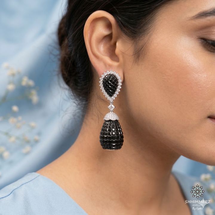 Dropped Shaped Invisible Earrings