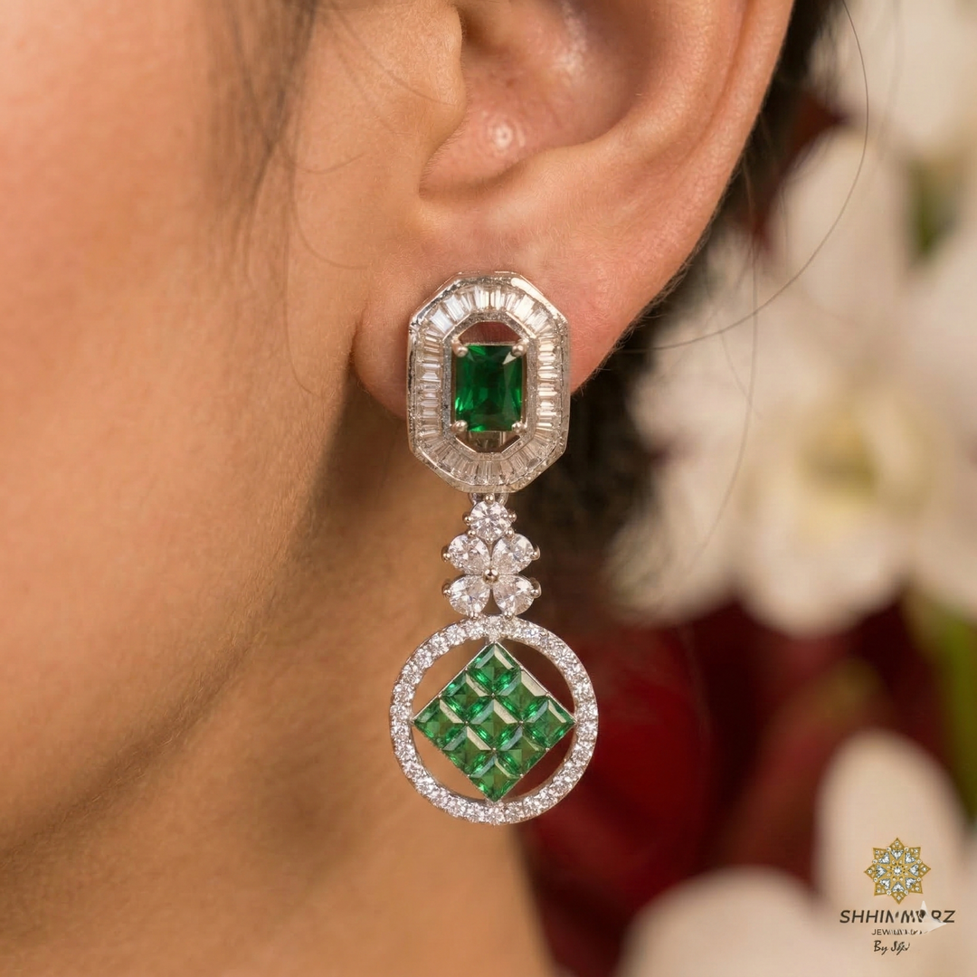 Sleek Invivisble Setting Earrings