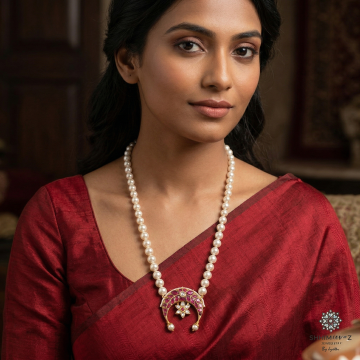 Pink Chaand Neckpiece
