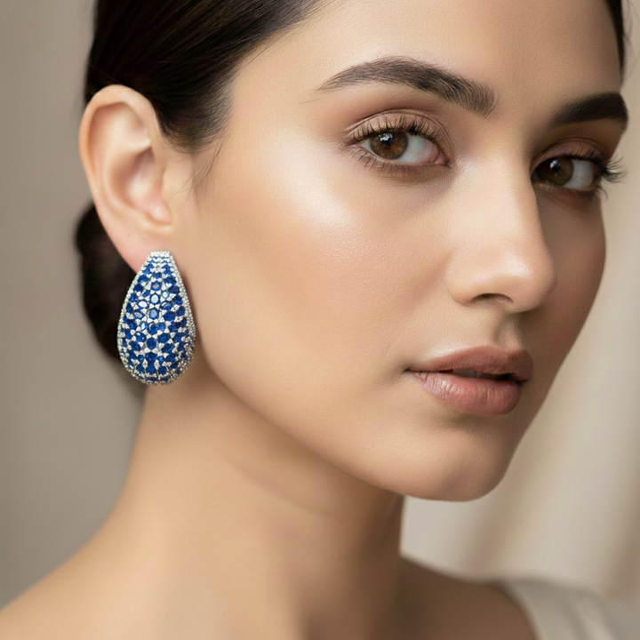 Sapphire Hoop Earrings