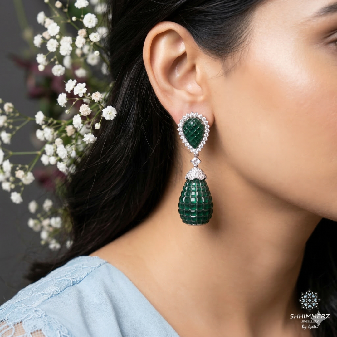 Dropped Shaped Invisible Earrings