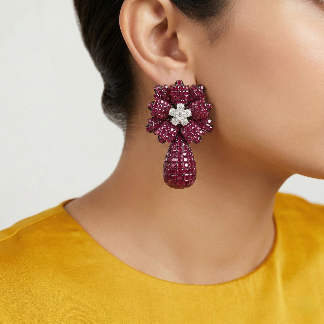 3D Floral Earrings