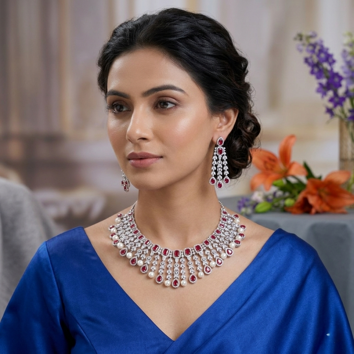Ruby Pearl Neckpiece