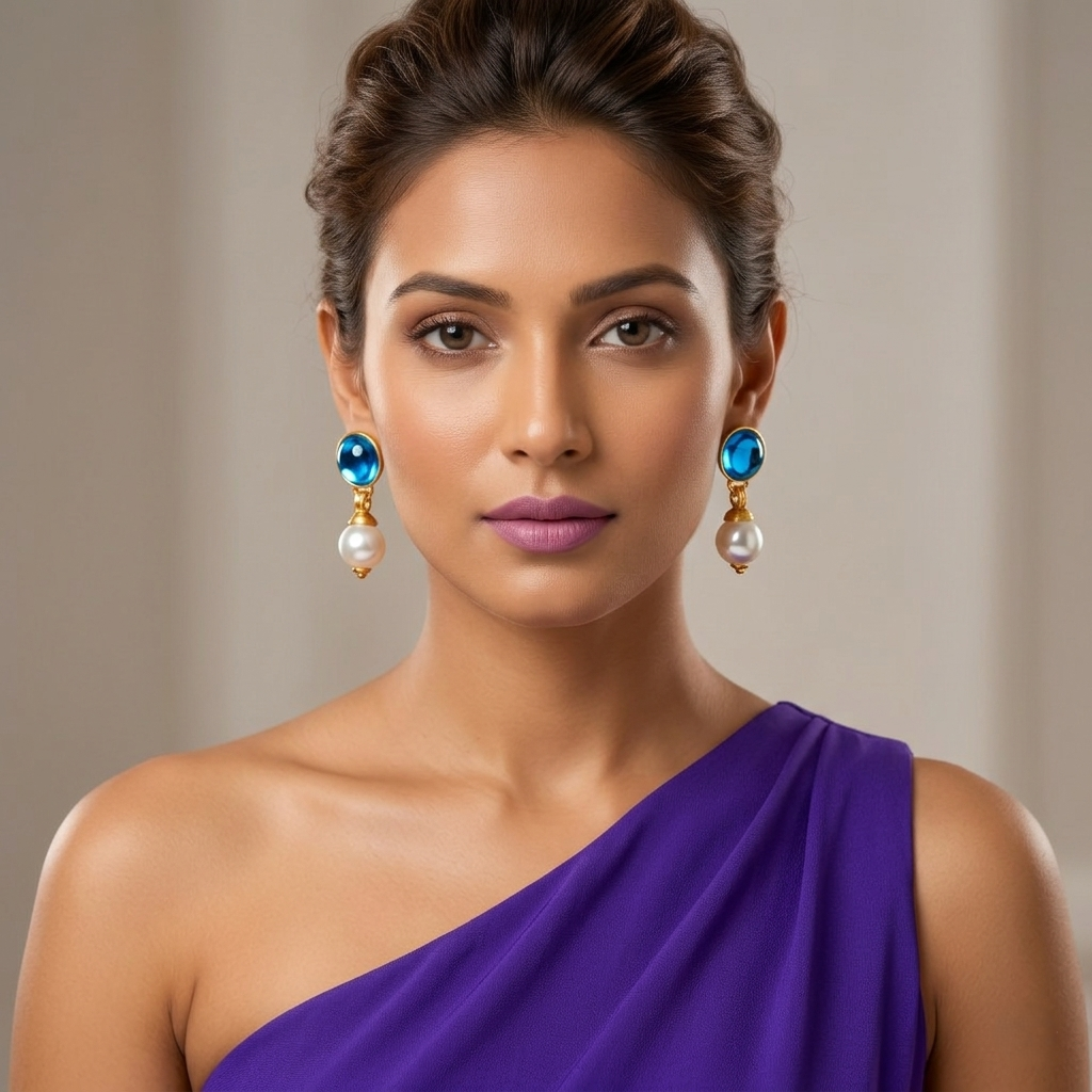 Turquoise Pearl Drop Earrings