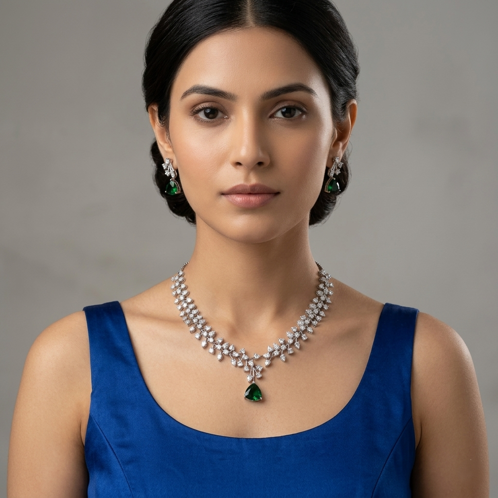 Sleek Yellow Drop Neckpiece