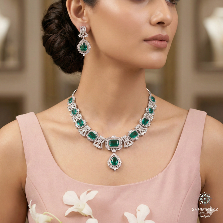 Sea green Drop Neckpiece
