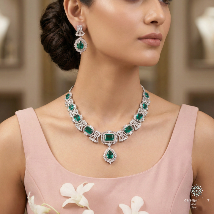 Sea green Drop Neckpiece