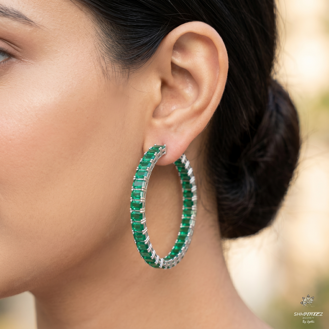 Emerald Hoops