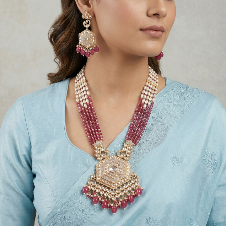 Lovely Pink  Long Necklace