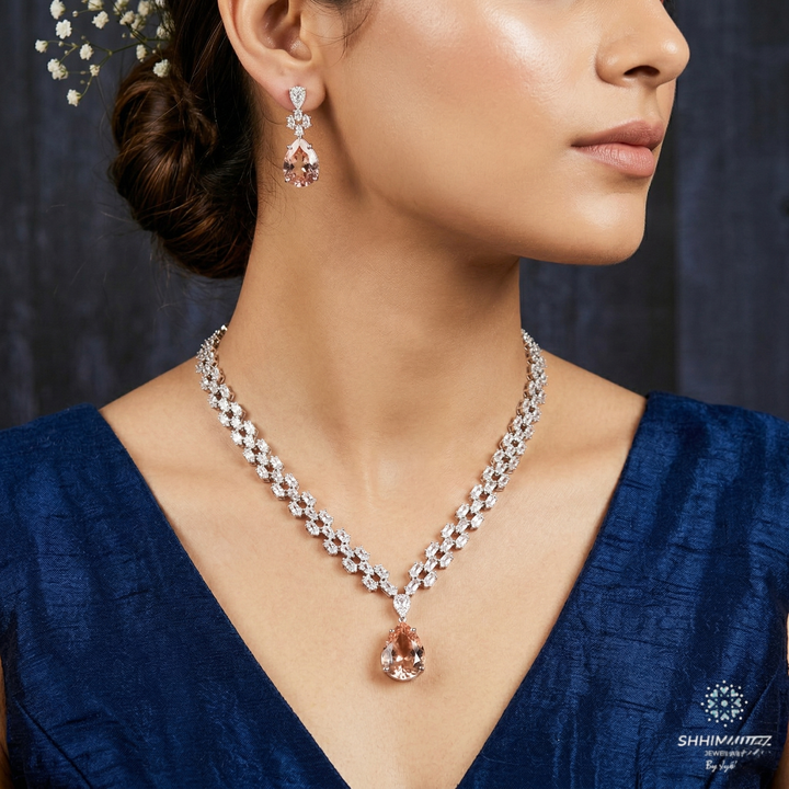 Linked Pink Neckpiece