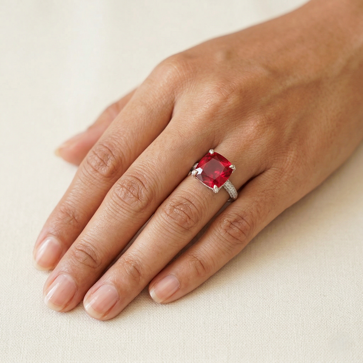 Square Ruby Ring