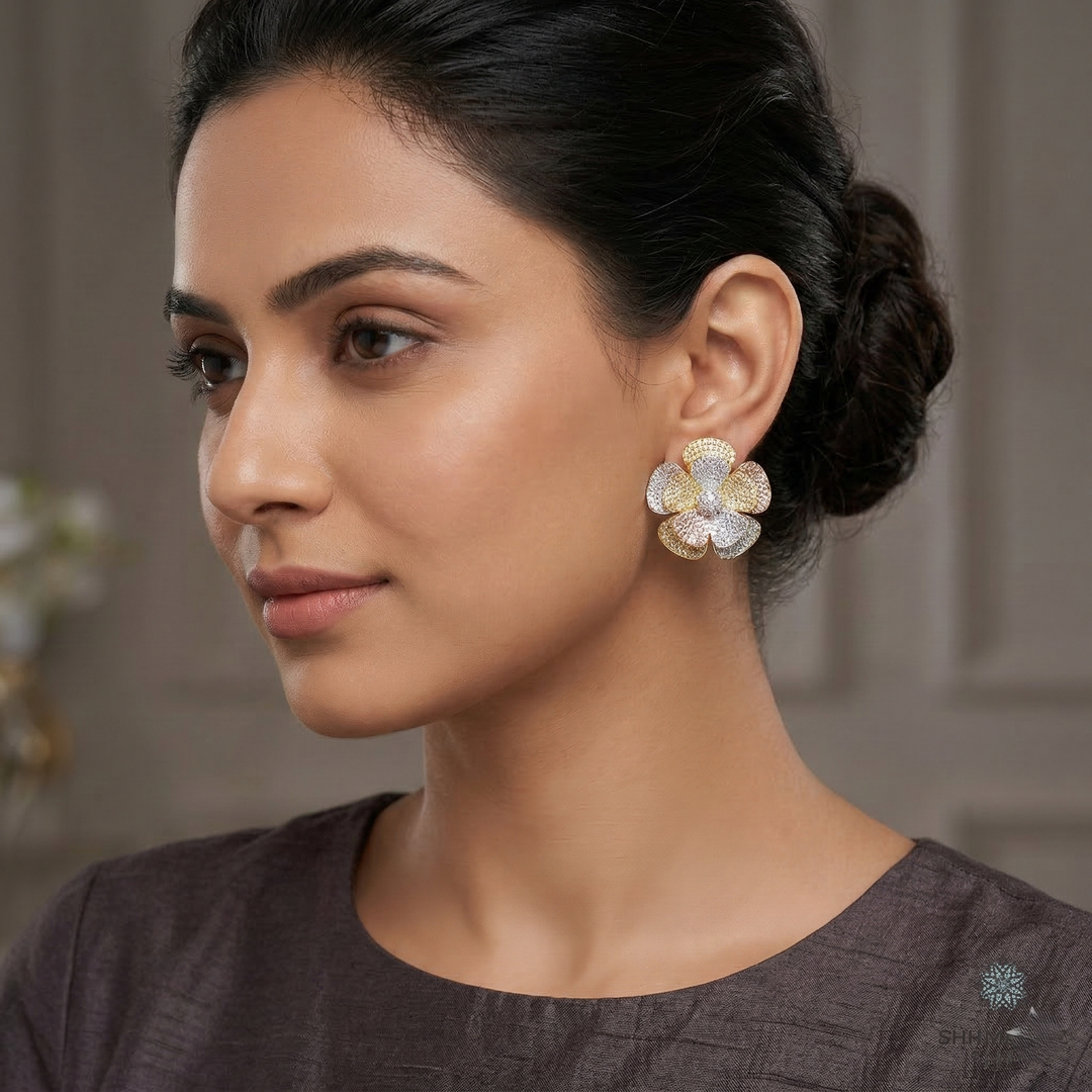 Rose Cluster Earrings