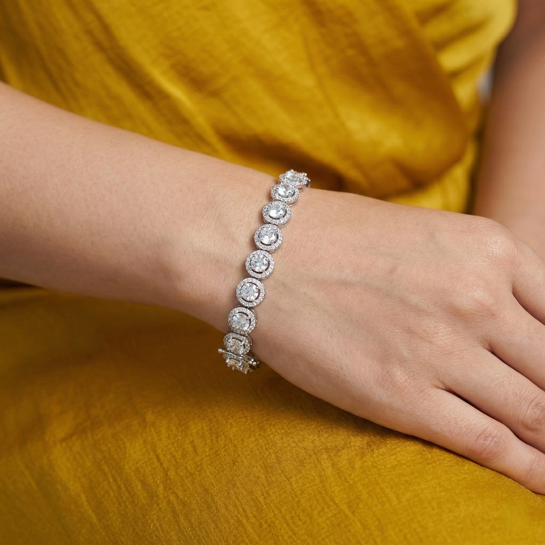 Round Stone Tennis Bracelet
