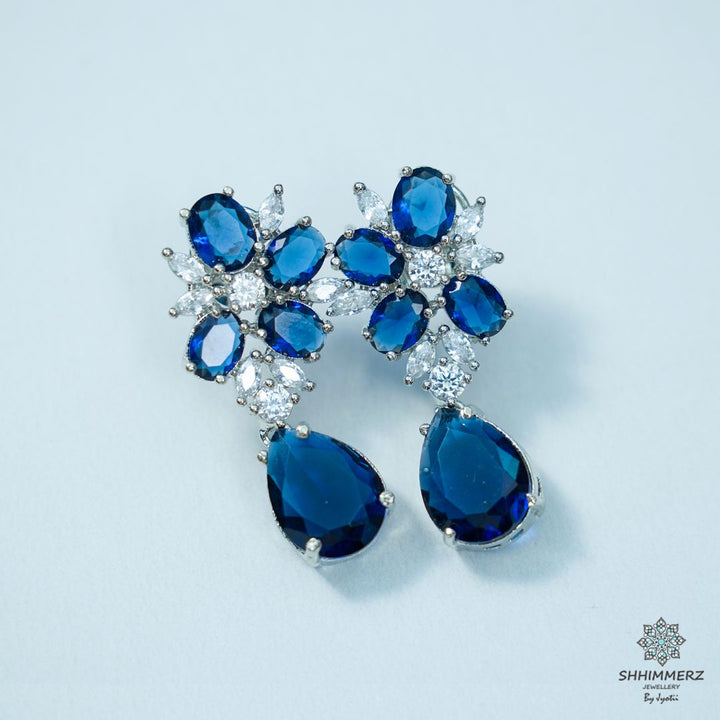 Floral Pear Drop Earrings