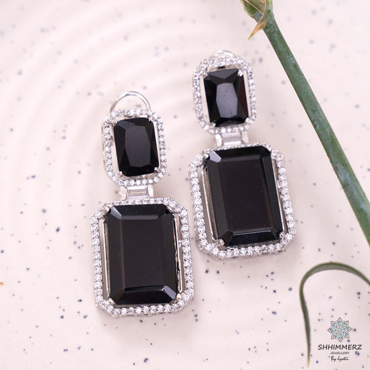 Black Square Studs